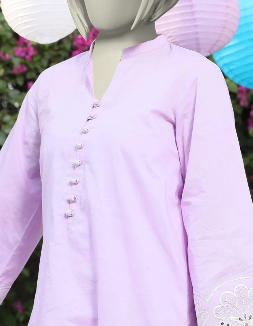 LILAC LAWN KURTI | JYGK-S-JTS-25-4031 FB/PASTEL-01 - Image 2
