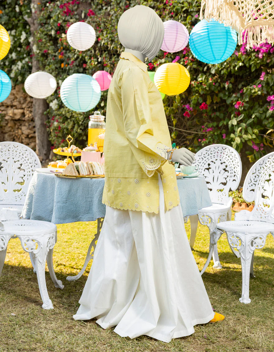 YELLOW LAWN KURTI | JYGK-S-JTS-25-4033 FB/PASTEL-03 - Image 2