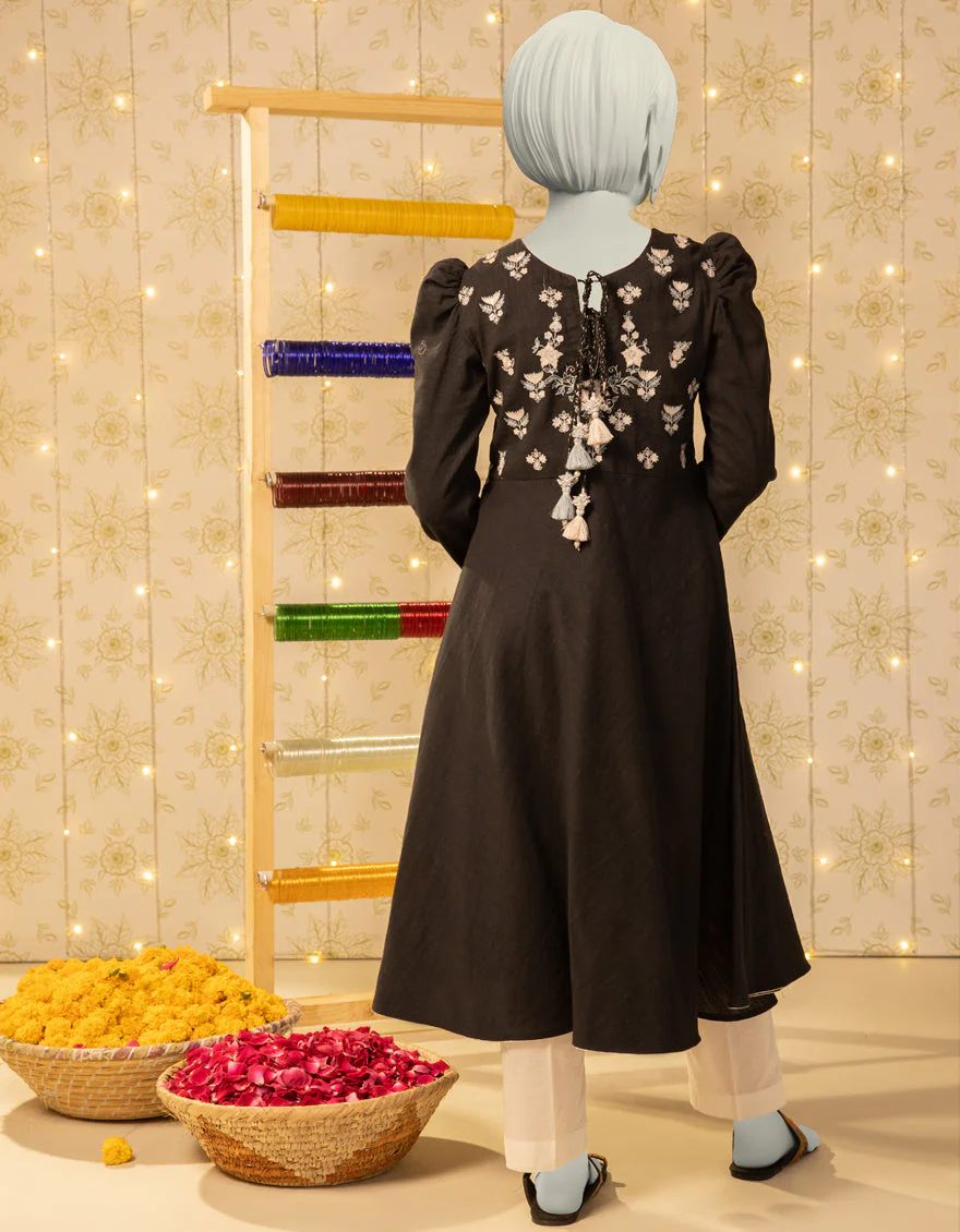 BLACK TEXTURED KURTI | JYGK-S-JTS-25-4034 FB/DASTAAN-1 - Image 2