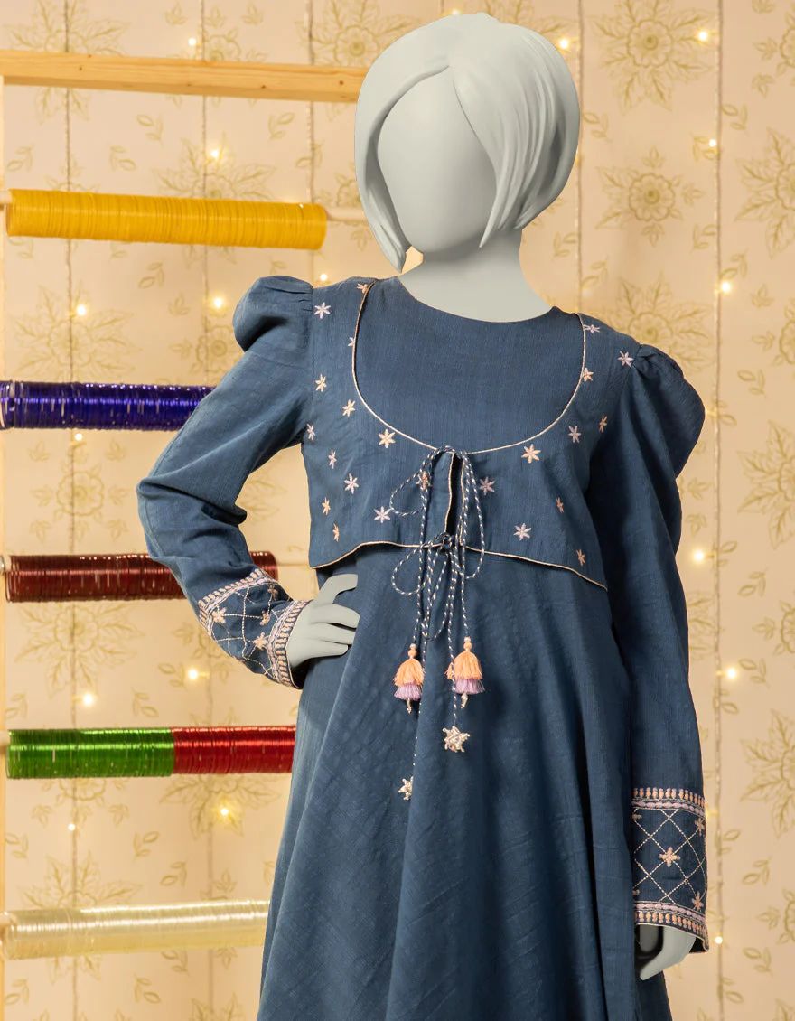 BLUE TEXTURED KURTI | JYGK-S-JTS-25-4038 FB/DASTAAN-05 - Image 3