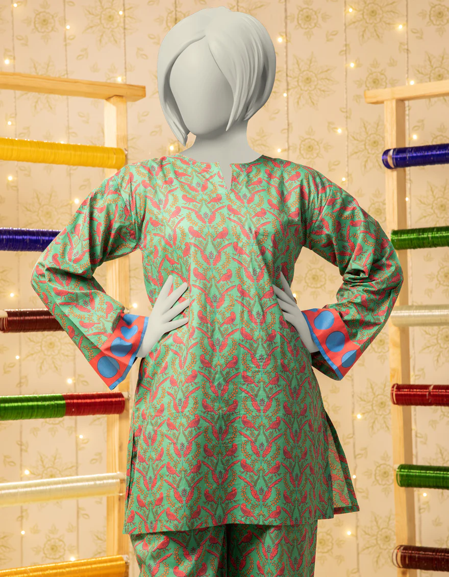 GREEN LAWN KURTI | JYGK-S-JTS-25-4042 FB/ESSENTIAL-0T-13 - Image 3