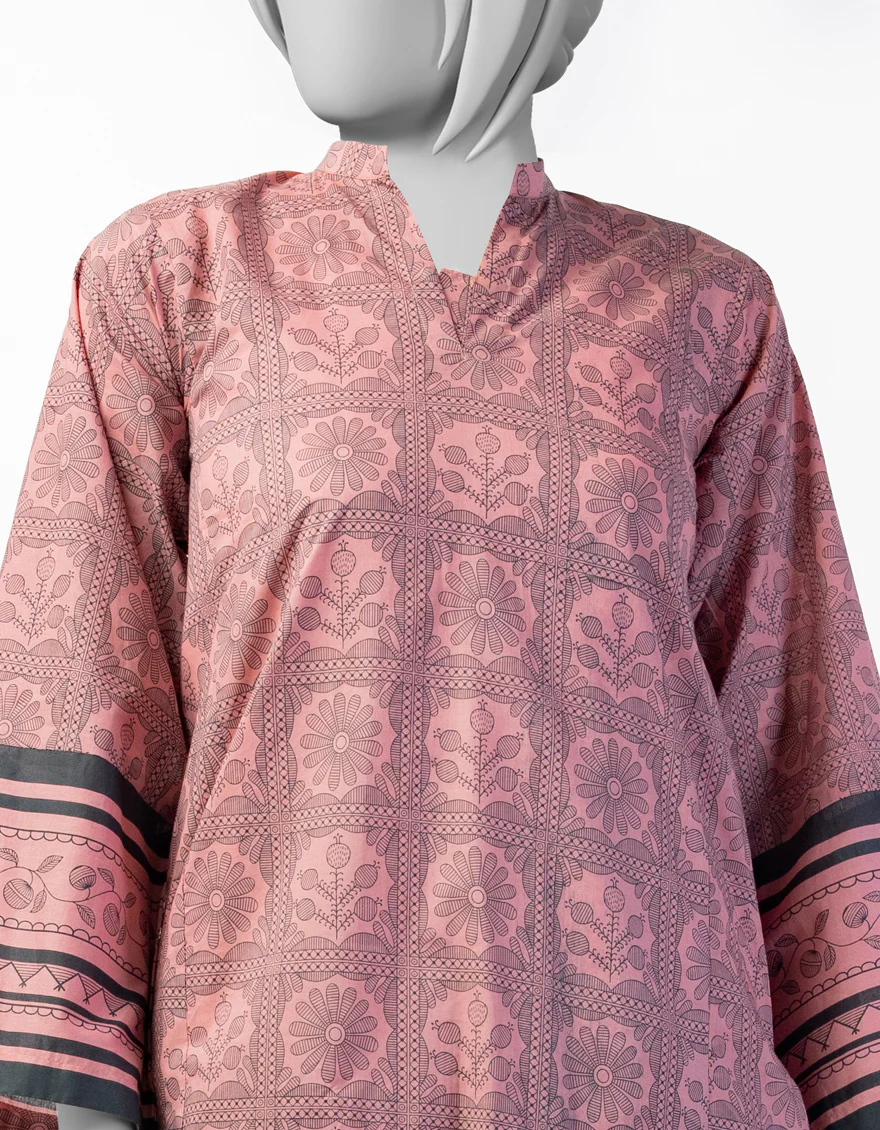 PINK LAWN KURTI | JYGK-S-JTS-25-4043 FB/ESSENTIAL-0T-14 - Image 2