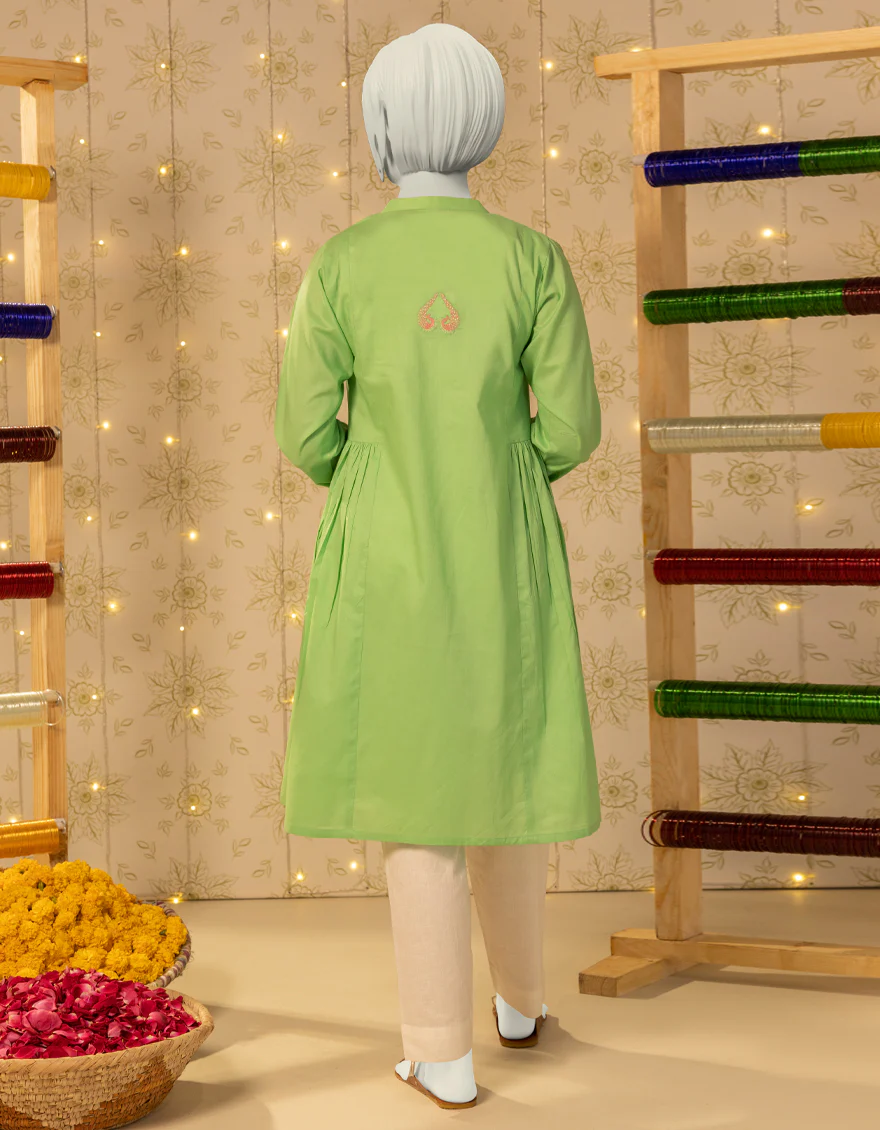 GREEN LAWN KURTI | JYGK-S-JTS-25-4048 FB/MUQAISH-03 - Image 2