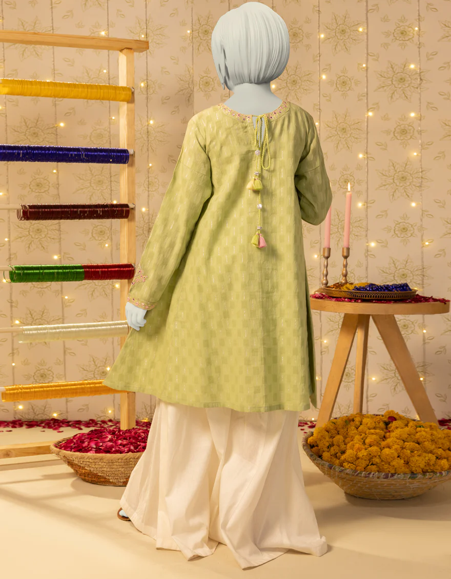 GREEN DOBBY KURTI | JYGK-S-JTS-25-4053 FB/SHEESHAKARI-04 - Image 2