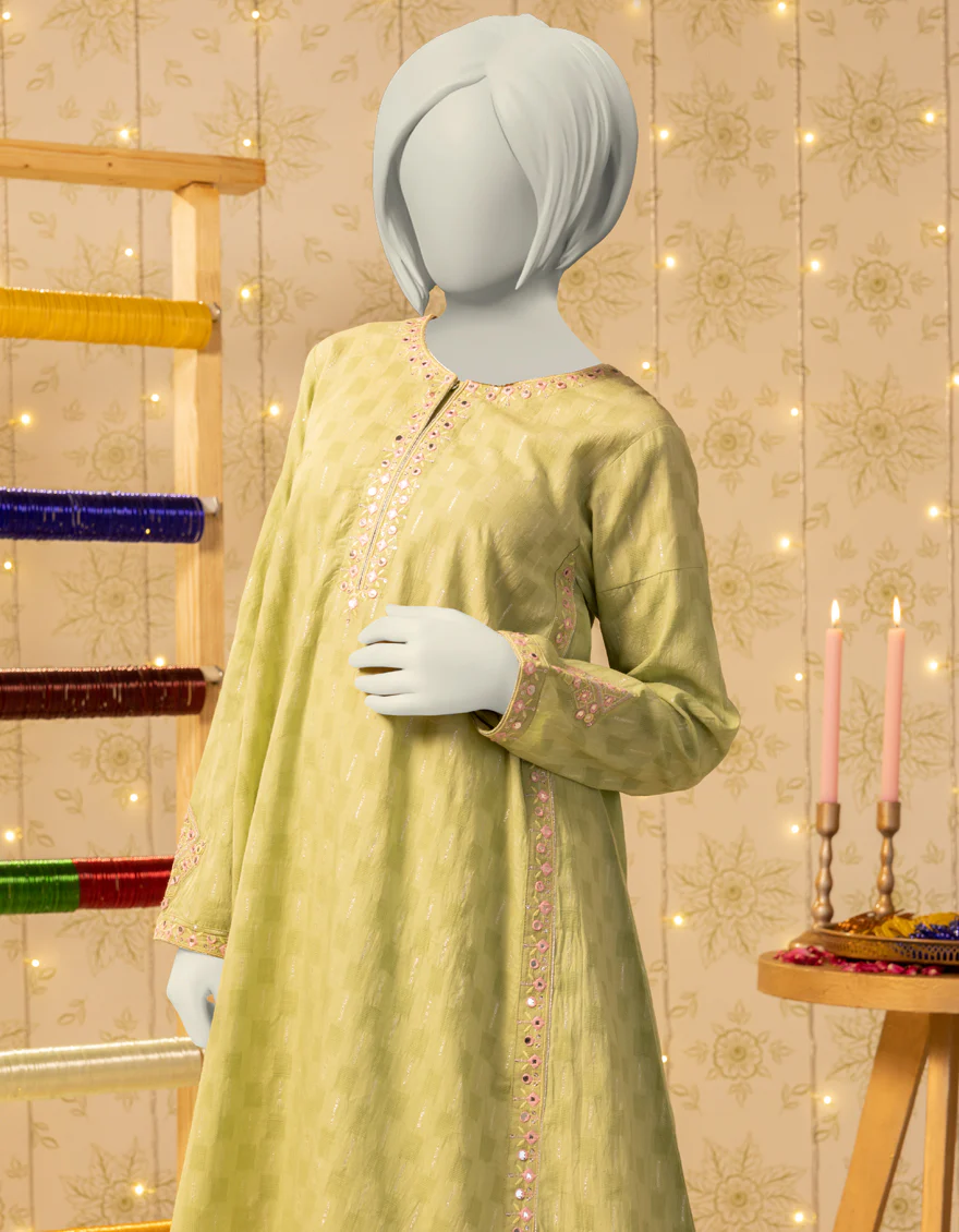 GREEN DOBBY KURTI | JYGK-S-JTS-25-4053 FB/SHEESHAKARI-04 - Image 3