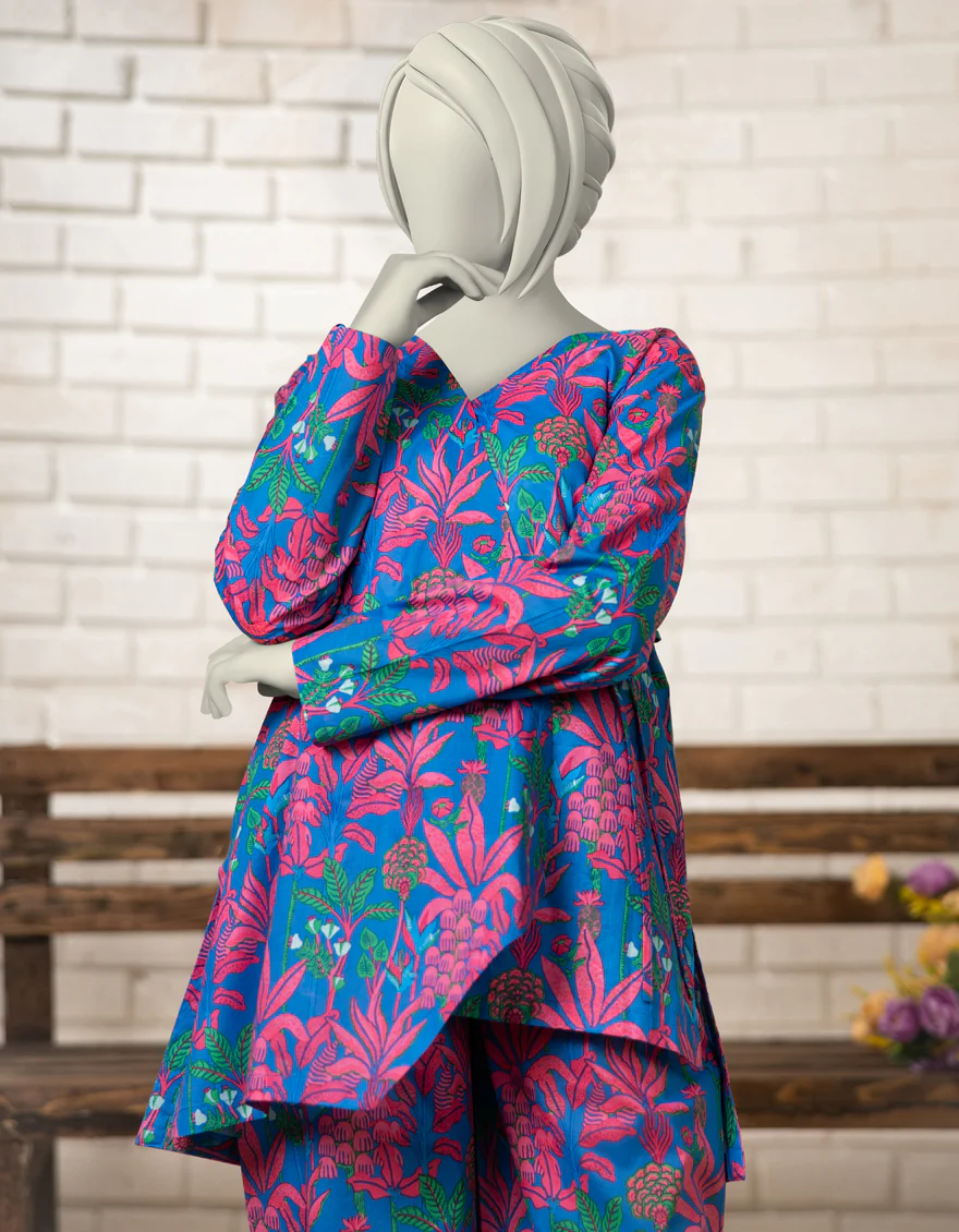 BLUE LAWN KURTI | JYGK-S-JTS-25-4054 F - Image 3