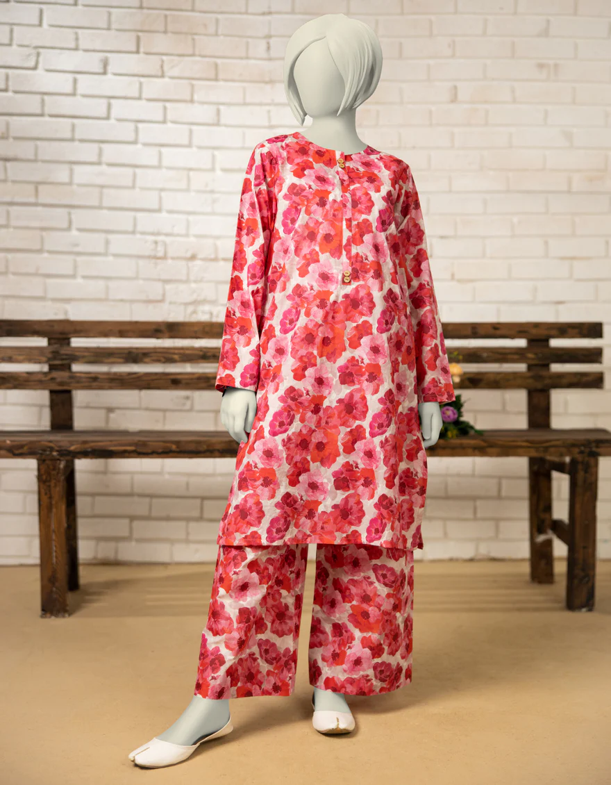 PINK LAWN KURTI | JYGK-S-JTS-25-4055 F