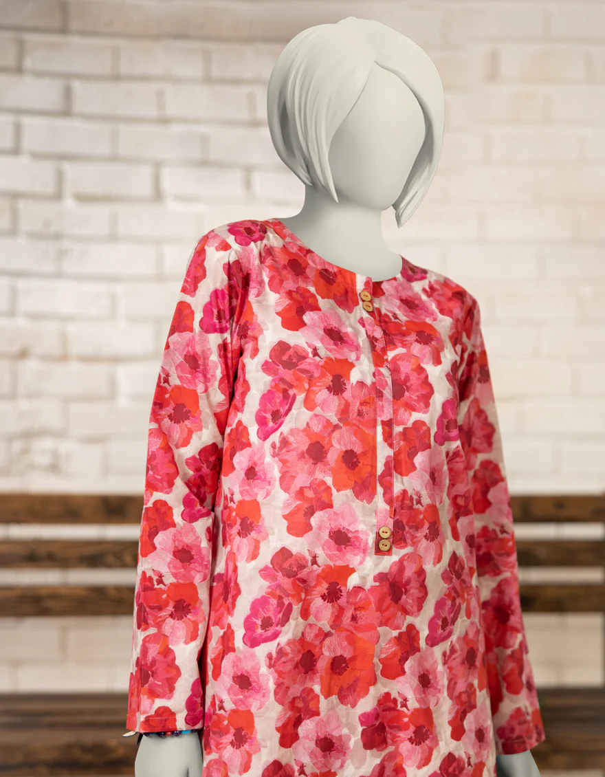 PINK LAWN KURTI | JYGK-S-JTS-25-4055 F - Image 3