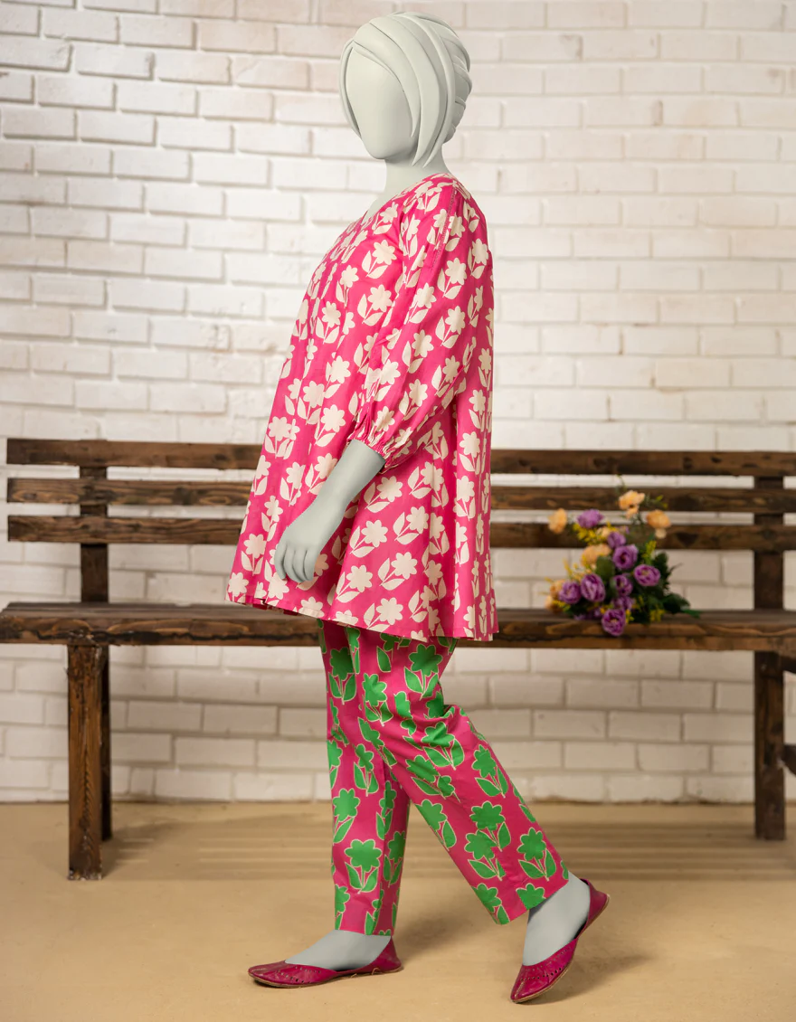 PINK LAWN KURTI | JYGK-S-JTS-25-4057 F - Image 2