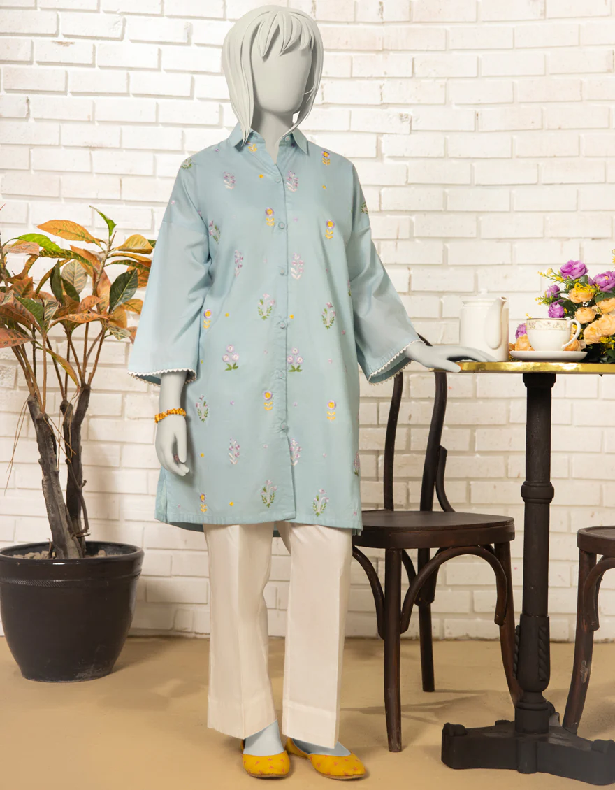 BLUE LAWN KURTI | JYGK-S-JTS-25-4067 F