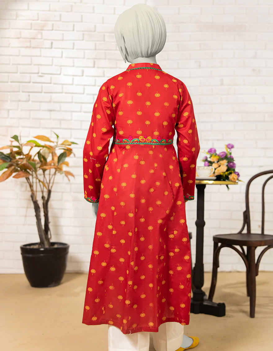 MAROON LAWN KURTI | JYGK-S-JTS-25-4068 F - Image 2