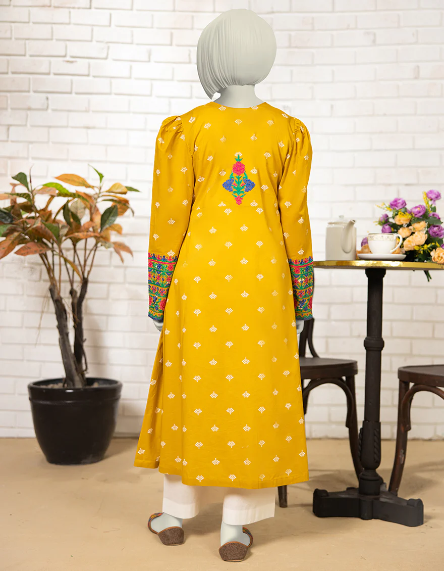 OCHRE LAWN KURTI | JYGK-S-JTS-25-4071 F - Image 2