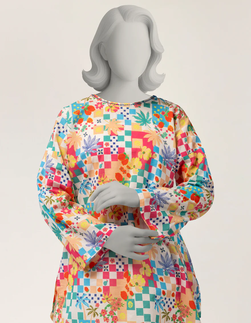 MULTI LAWN KURTI | JYGK-S-JTS-26-4115 FB/FLORAL-18 - Image 2