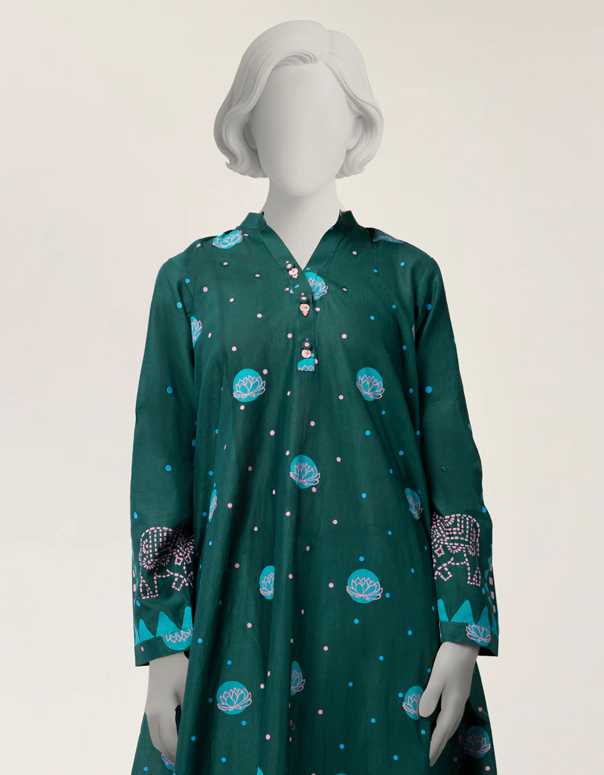 GREEN LAWN KURTI | JYGK-S-JTS-26-4124 FB/BLOCKED-4 - Image 2