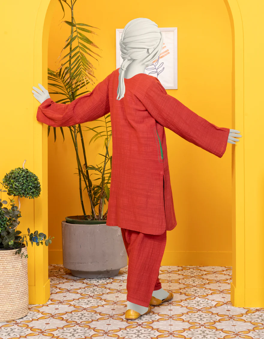 RED KHADDAR 2PC STITCHED | JYGK-S-JWT-24-3204 FB/CO-ORD-1 - Image 2