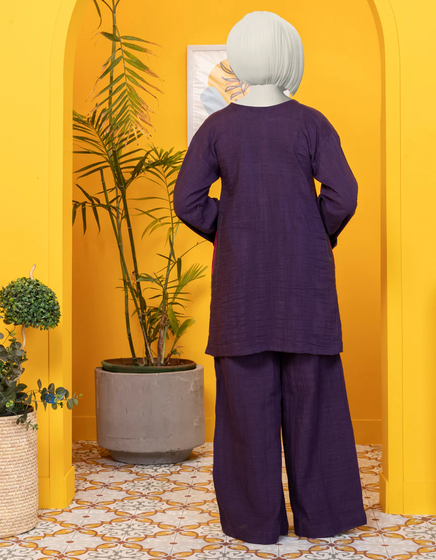 PURPLE KHADDAR 2PC STITCHED | JYGK-S-JWT-24-3205 FB/CO-ORD-2 - Image 2