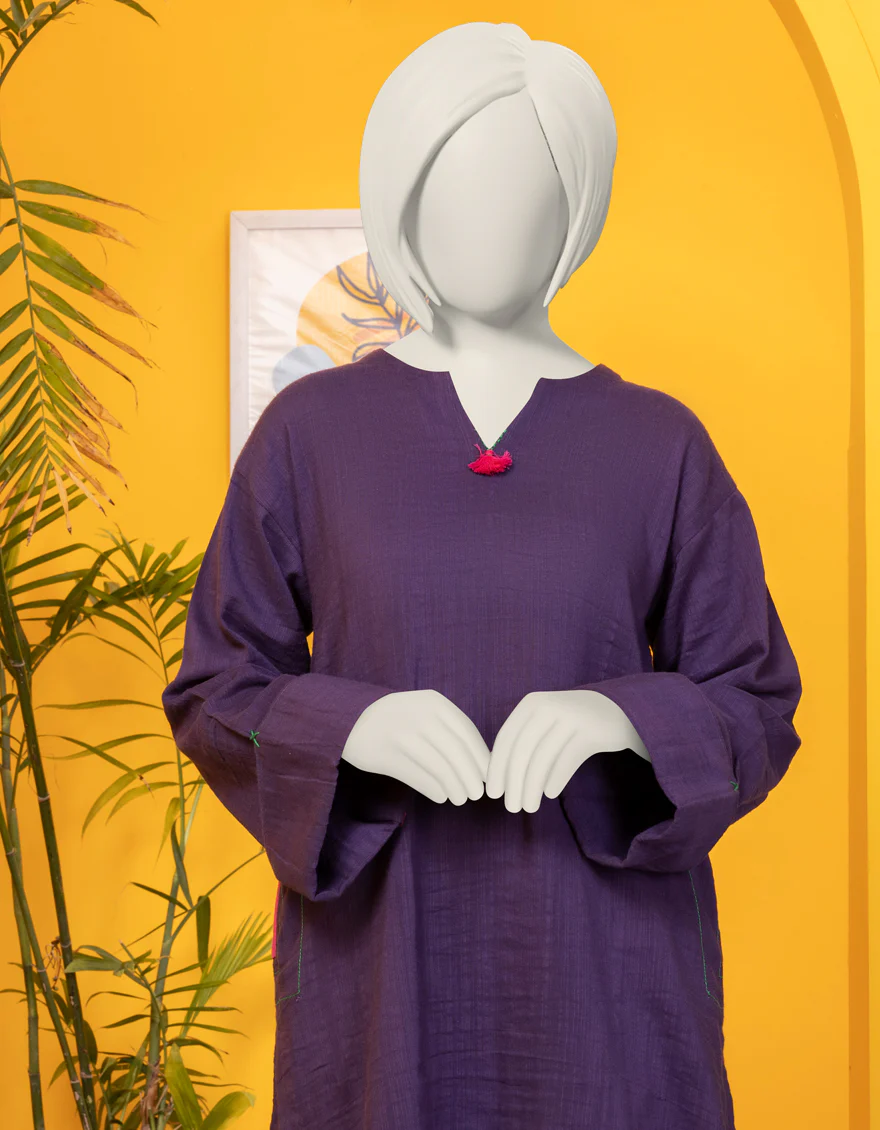 PURPLE KHADDAR 2PC STITCHED | JYGK-S-JWT-24-3205 FB/CO-ORD-2 - Image 3