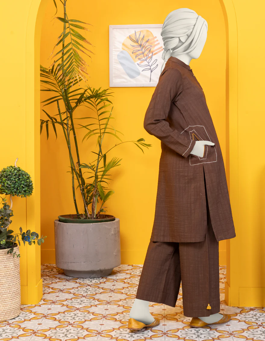 BROWN KHADDAR 2PC STITCHED | JYGK-S-JWT-24-3206 FB/CO-ORD-3 - Image 2