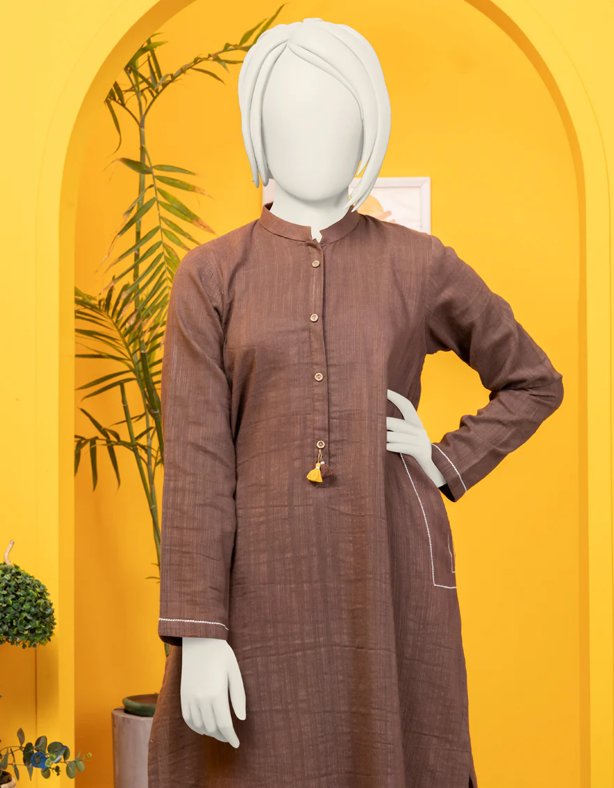 BROWN KHADDAR 2PC STITCHED | JYGK-S-JWT-24-3206 FB/CO-ORD-3 - Image 3