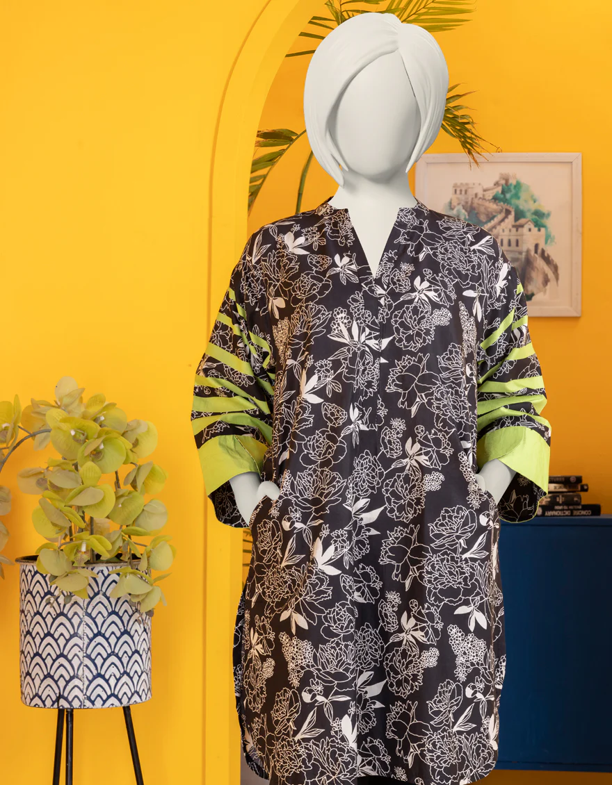 BLACK PRINTED KURTI | JYGK-S-JWT-24-4001 FB/ESSENTIALS-T-8 - Image 3