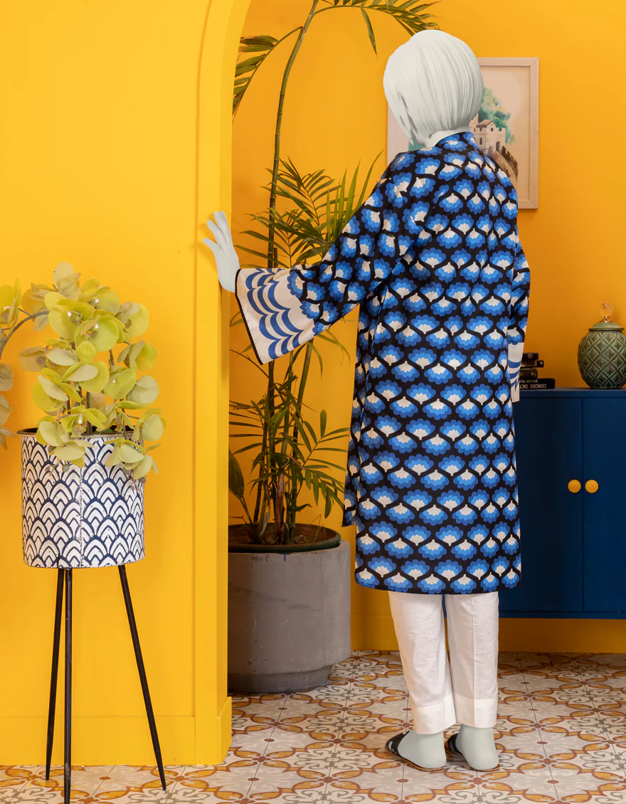 BLUE PRINTED KURTI | JYGK-S-JWT-24-4004 FB/ESSENTIALS-T-11 - Image 2