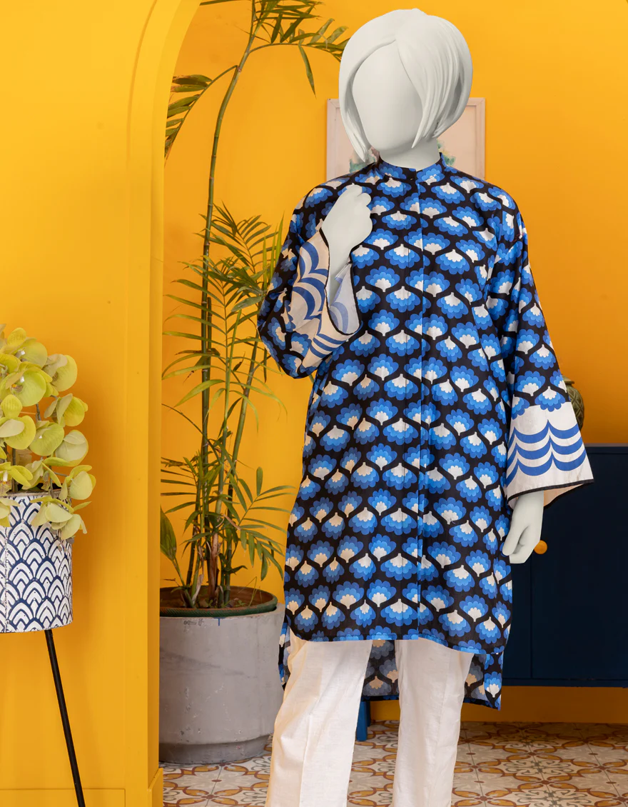 BLUE PRINTED KURTI | JYGK-S-JWT-24-4004 FB/ESSENTIALS-T-11 - Image 3