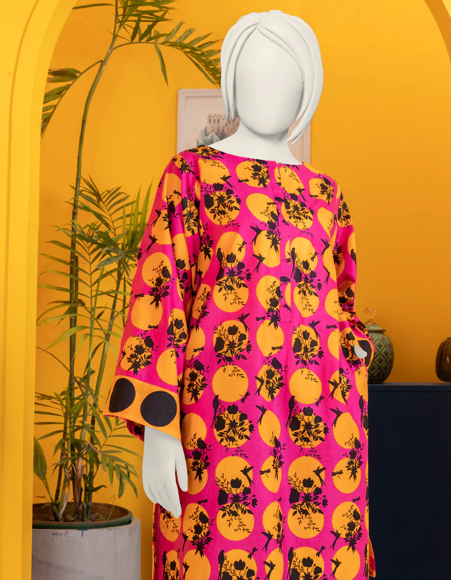 PINK PRINTED KURTI | JYGK-S-JWT-24-4005 FB/ESSENTIALS-T-12 - Image 3