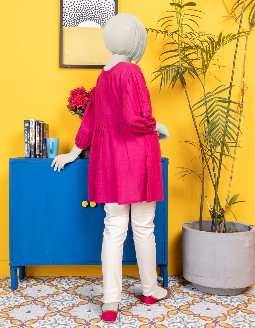 PINK KHADDAR KURTI | JYGK-S-JWT-24-4010 FB/EEVERYDAY-1 - Image 2