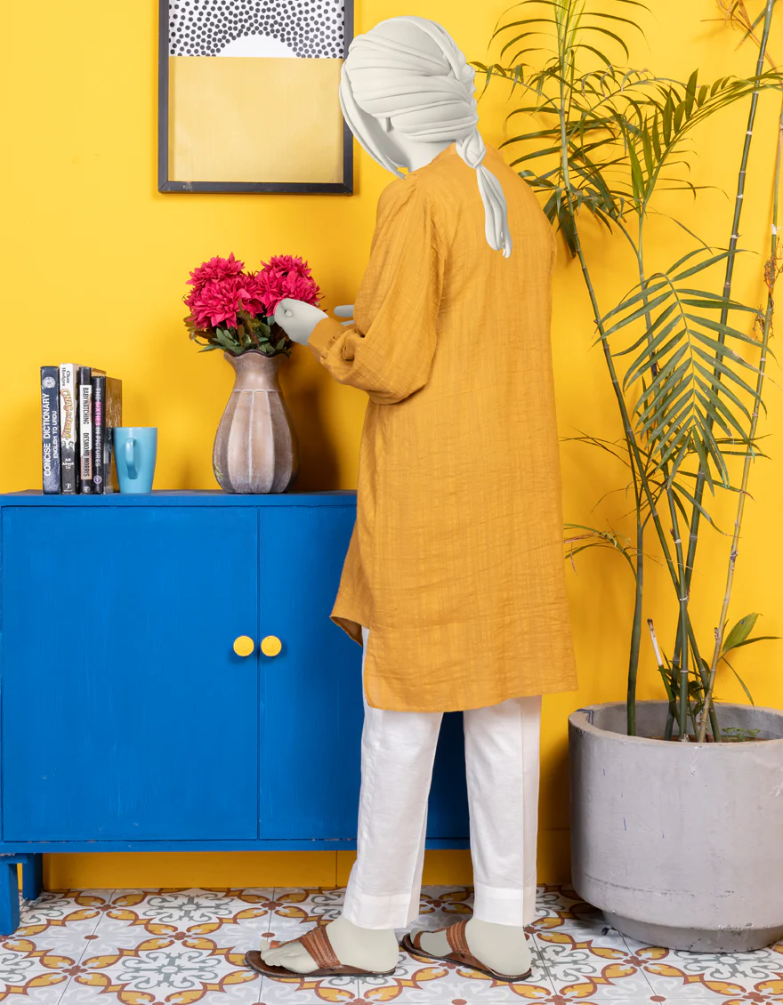YELLOW KHADDAR KURTI | JYGK-S-JWT-24-4012 FB/EEVERYDAY-3 - Image 2