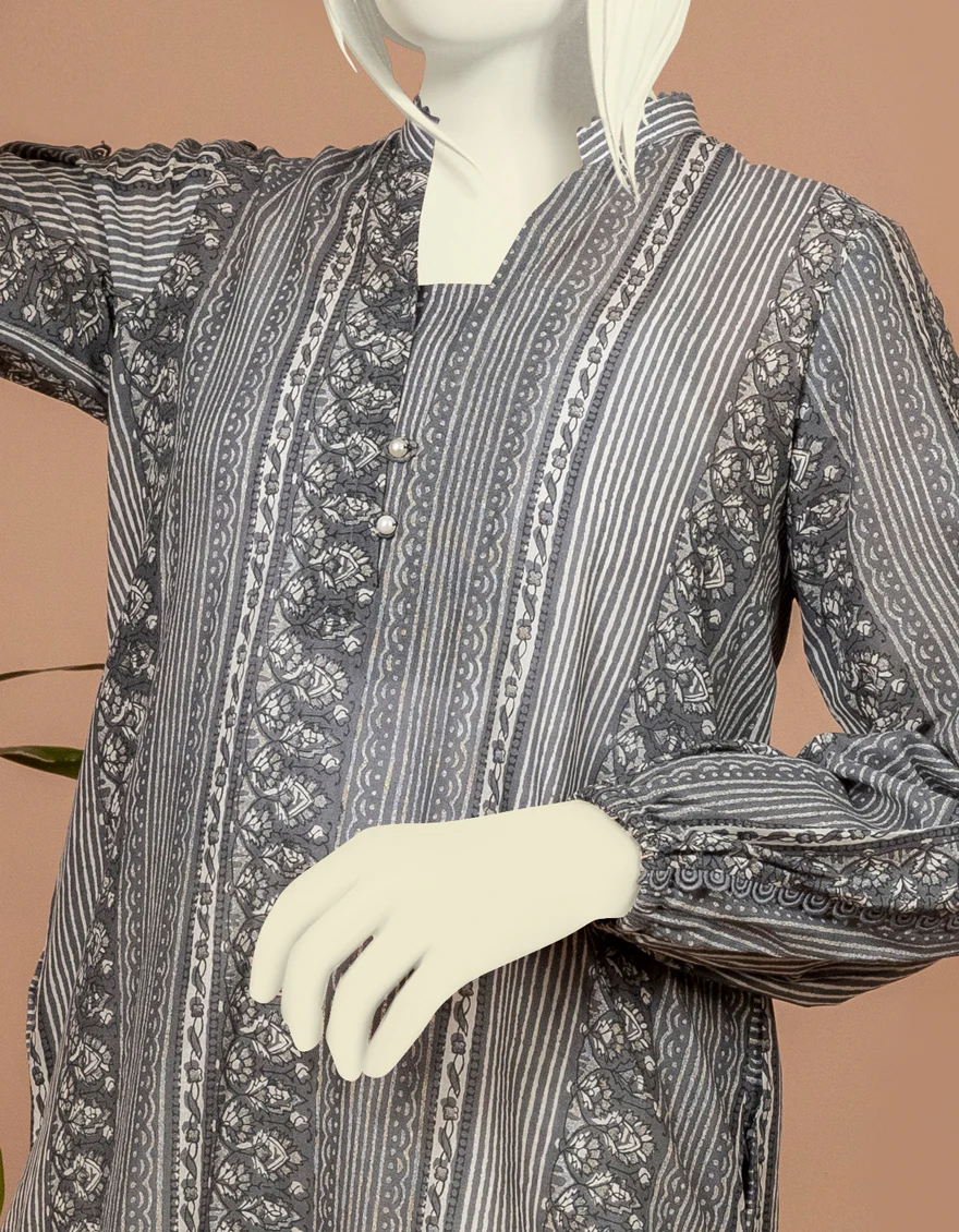 GREY LAWN KURTI | JYGK-S-JWT-US-22-4001 FB/ZELMO - Image 3