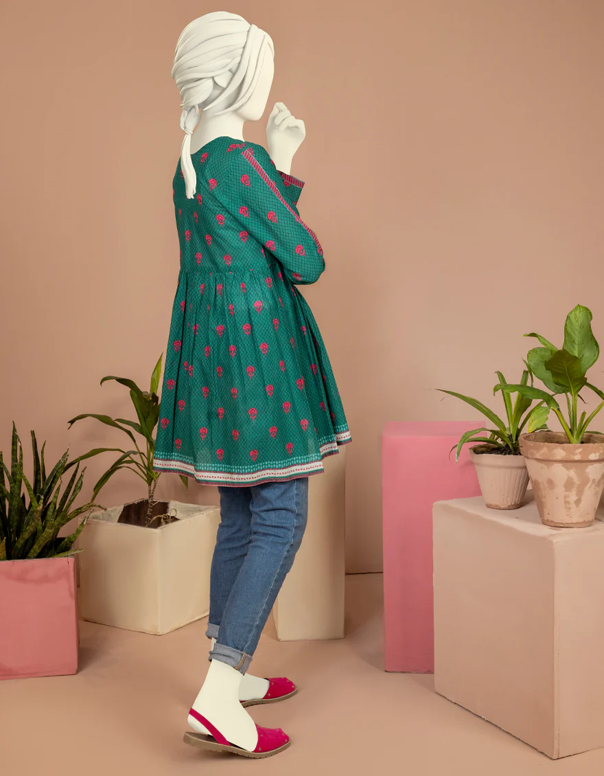 GREEN LAWN KURTI | JYGK-S-JWT-US-22-4003 FB/KEOKI - Image 2