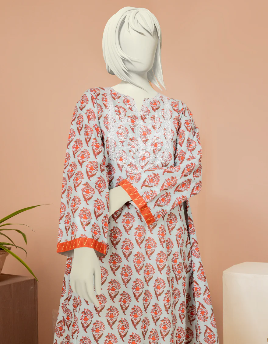 BLUE LAWN KURTI | JYGK-S-JWT-US-22-4007 FB/KIYOSHE - Image 4
