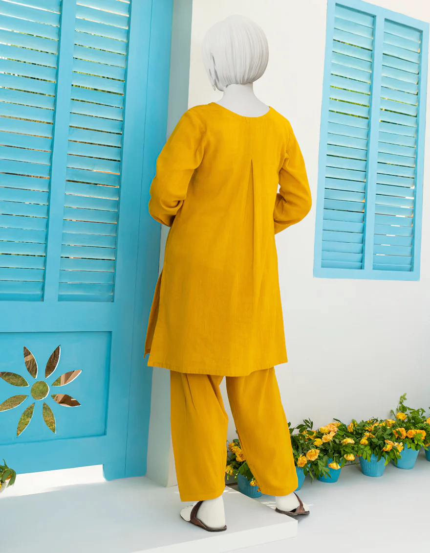 MUSTARD DYED KURTI | JYGK-S-JWT-US-23-3203 FB/DHANAK-3 - Image 2