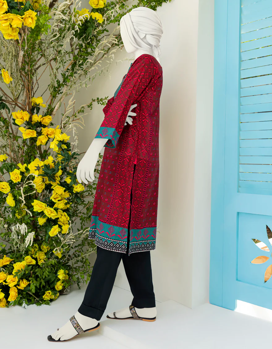 MAROON LAWN KURTI | JYGK-S-JWT-US-23-4001 FB/PATOLA-1 - Image 2