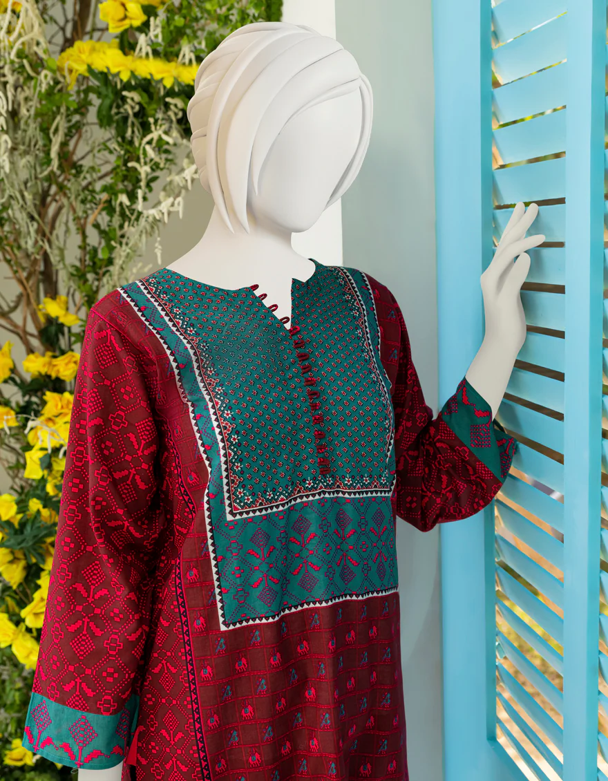 MAROON LAWN KURTI | JYGK-S-JWT-US-23-4001 FB/PATOLA-1 - Image 3