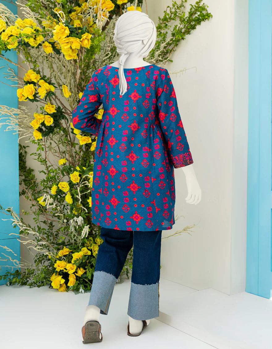 BLUE LAWN KURTI | JYGK-S-JWT-US-23-4003 FB/PATOLA-3 - Image 2