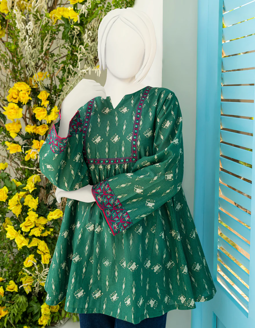 GREEN LAWN KURTI | JYGK-S-JWT-US-23-4005 FB/PATOLA-5 - Image 3
