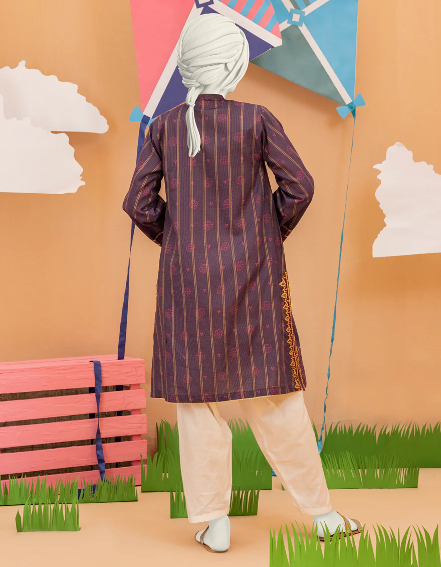 PURPLE LAWN KURTI | JYGK-S-YGKL-129-24 FB/ZARGUL-01 - Image 2