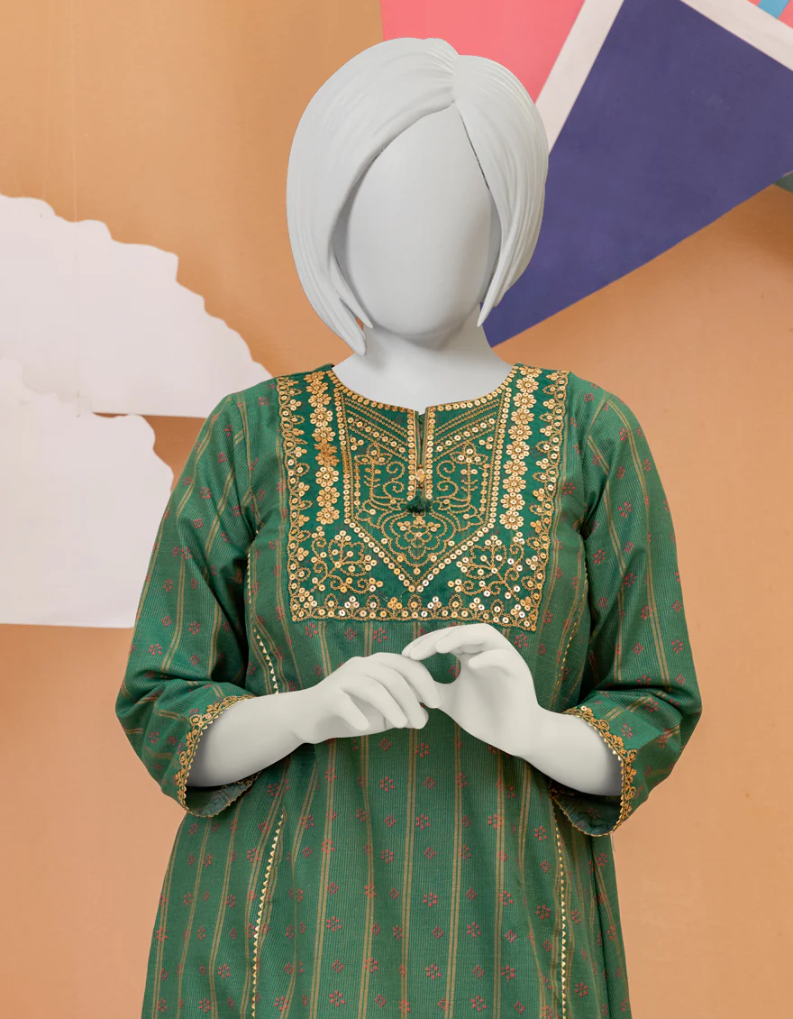 GREEN LAWN KURTI | JYGK-S-YGKL-131-24 F - Image 3