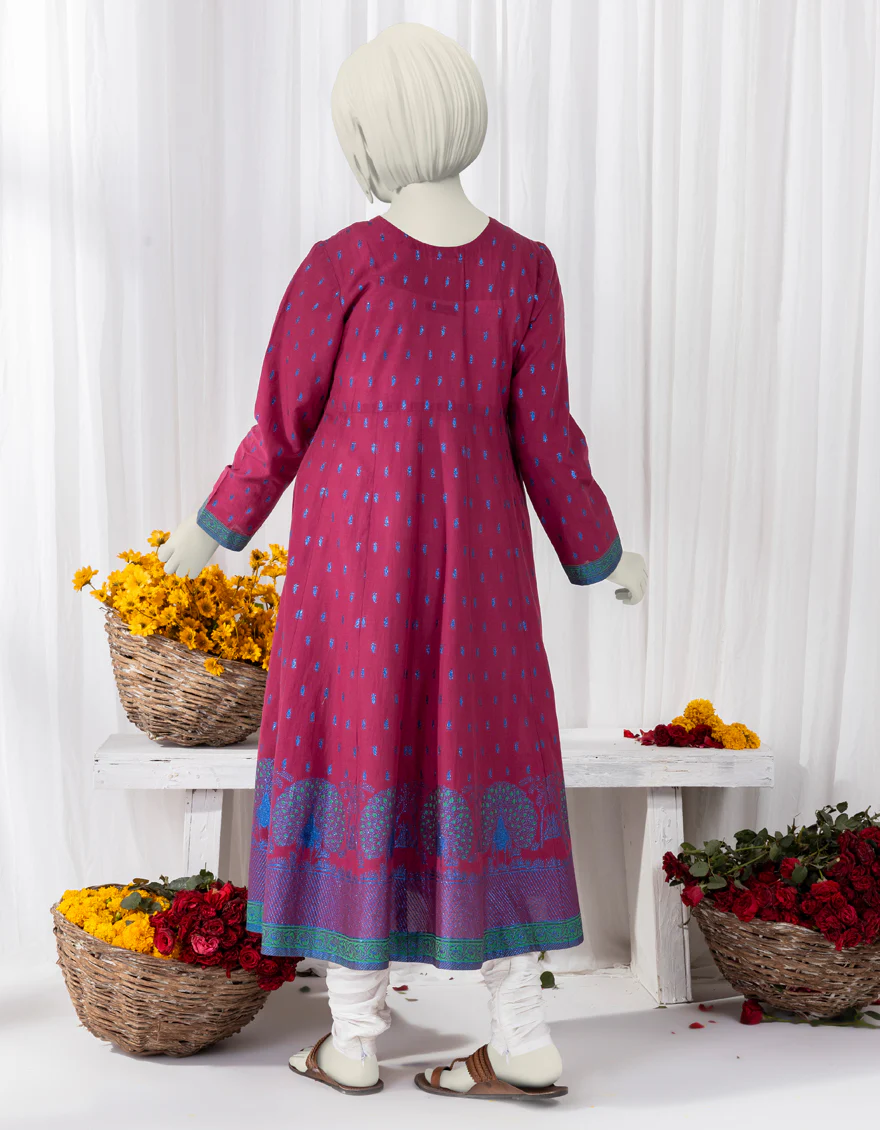 PINK LAWN KURTI | JYGK-S-YGKL-159-24 FB/BROCADE-3 - Image 2