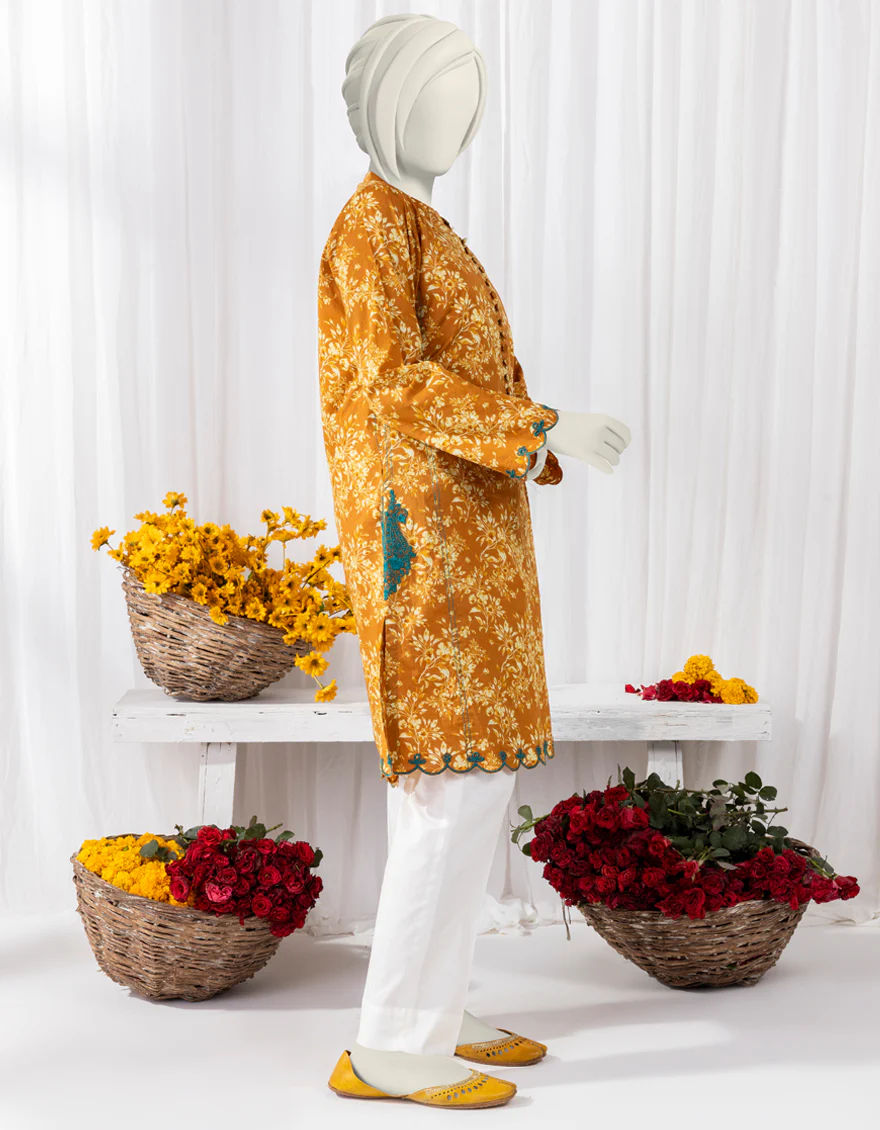 BROWN CAMBRIC KURTI | JYGK-S-YGKL-161-24 FB/IMROZ-1 - Image 2