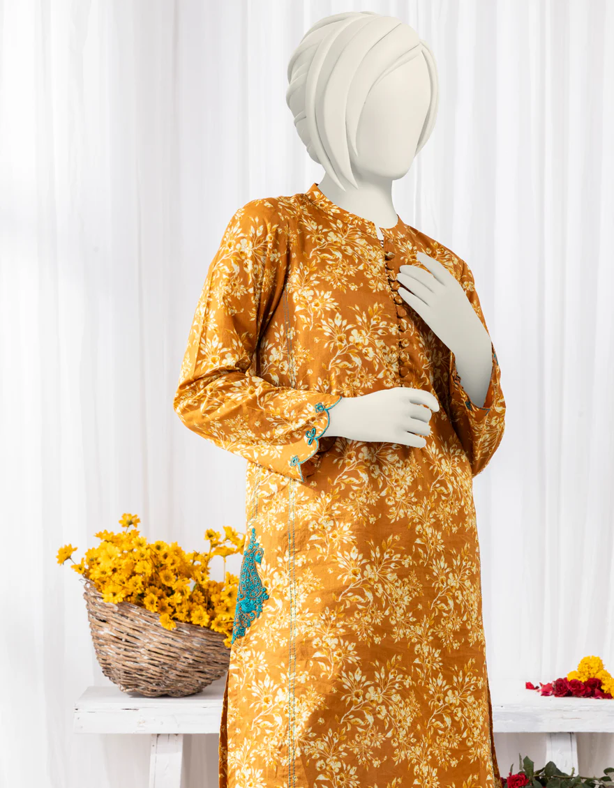 BROWN CAMBRIC KURTI | JYGK-S-YGKL-161-24 FB/IMROZ-1 - Image 3