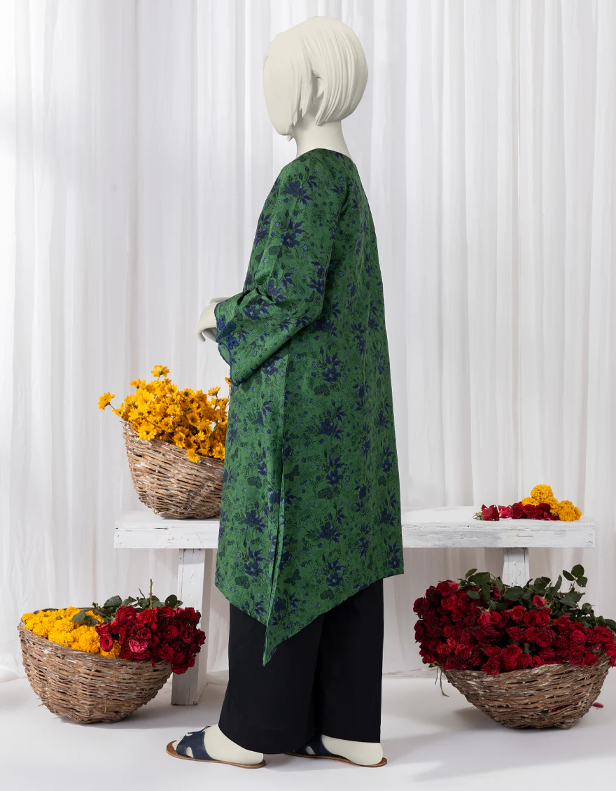 GREEN CAMBRIC KURTI | JYGK-S-YGKL-162-24 FB/IMROZ-2 - Image 2