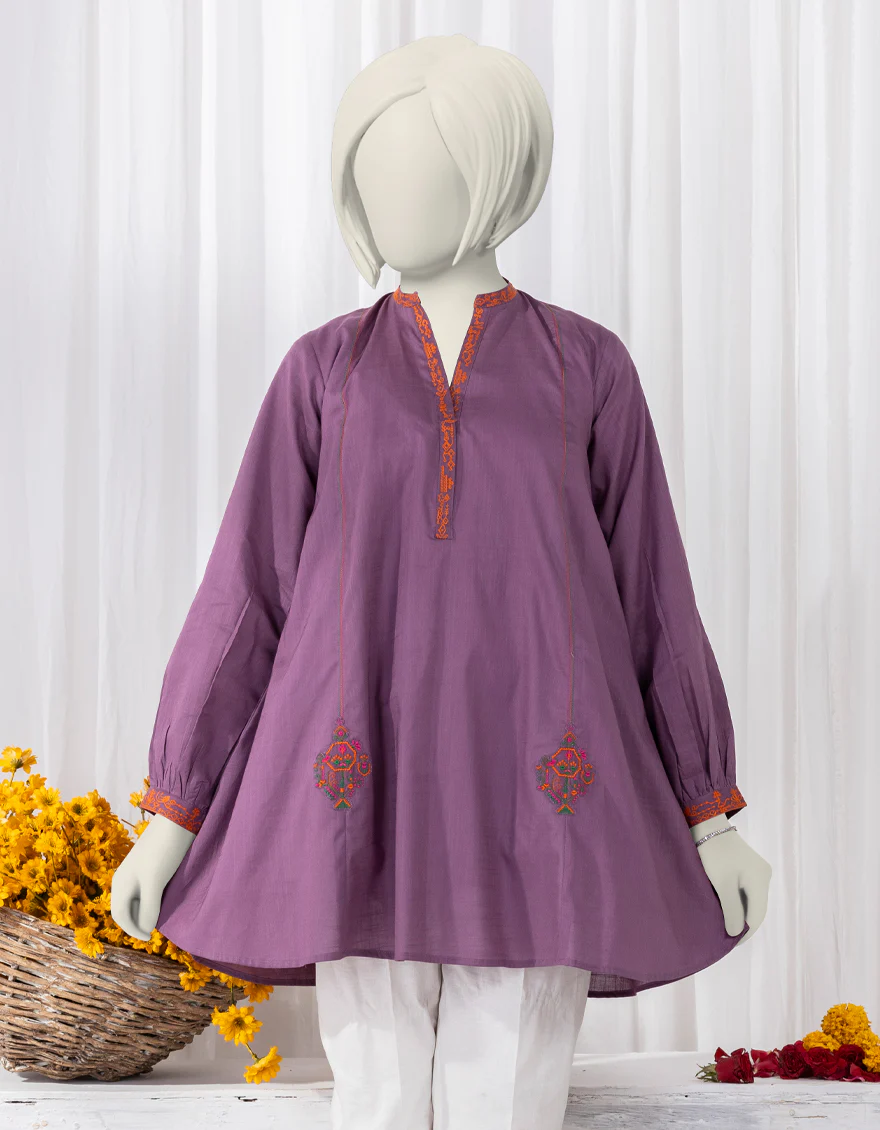PURPLE TEXTURED KURTI | JYGK-S-YGKL-165-24 FB/SOZANKARI-02 - Image 3