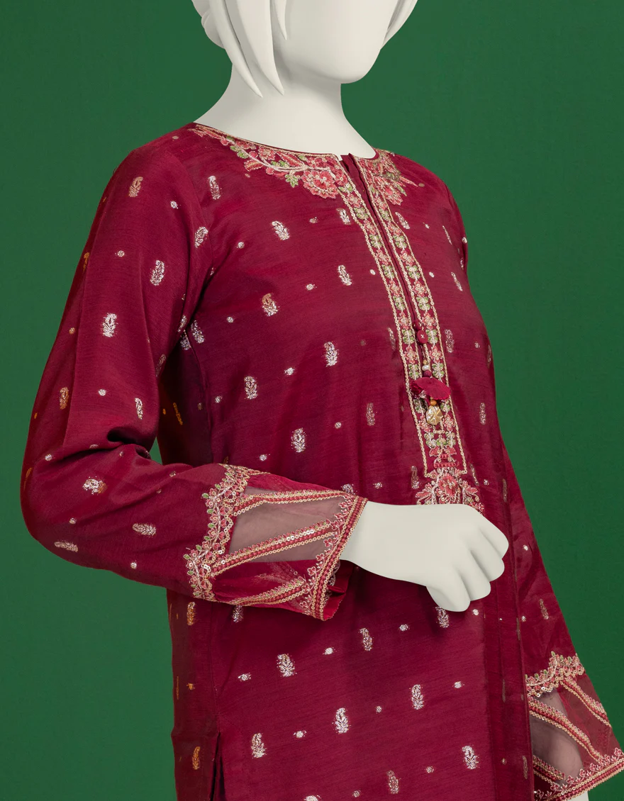 RED JACQUARD 3PC STITCHED | JYGK-S-YGTL-608-24 FB/RAYA-01 - Image 2