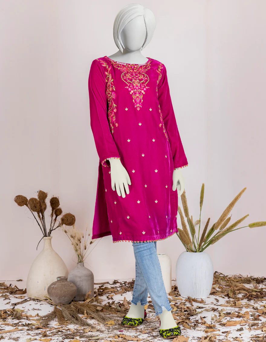 PINK VELVET KURTI | JYGK-W-JJTK-US-22-063 FB/FF-328 - Image 4