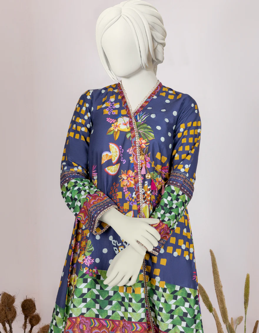 BLUE CAMBRIC KURTI | JYGK-W-JJTK-US-22-064 FB/DAMASK - Image 4