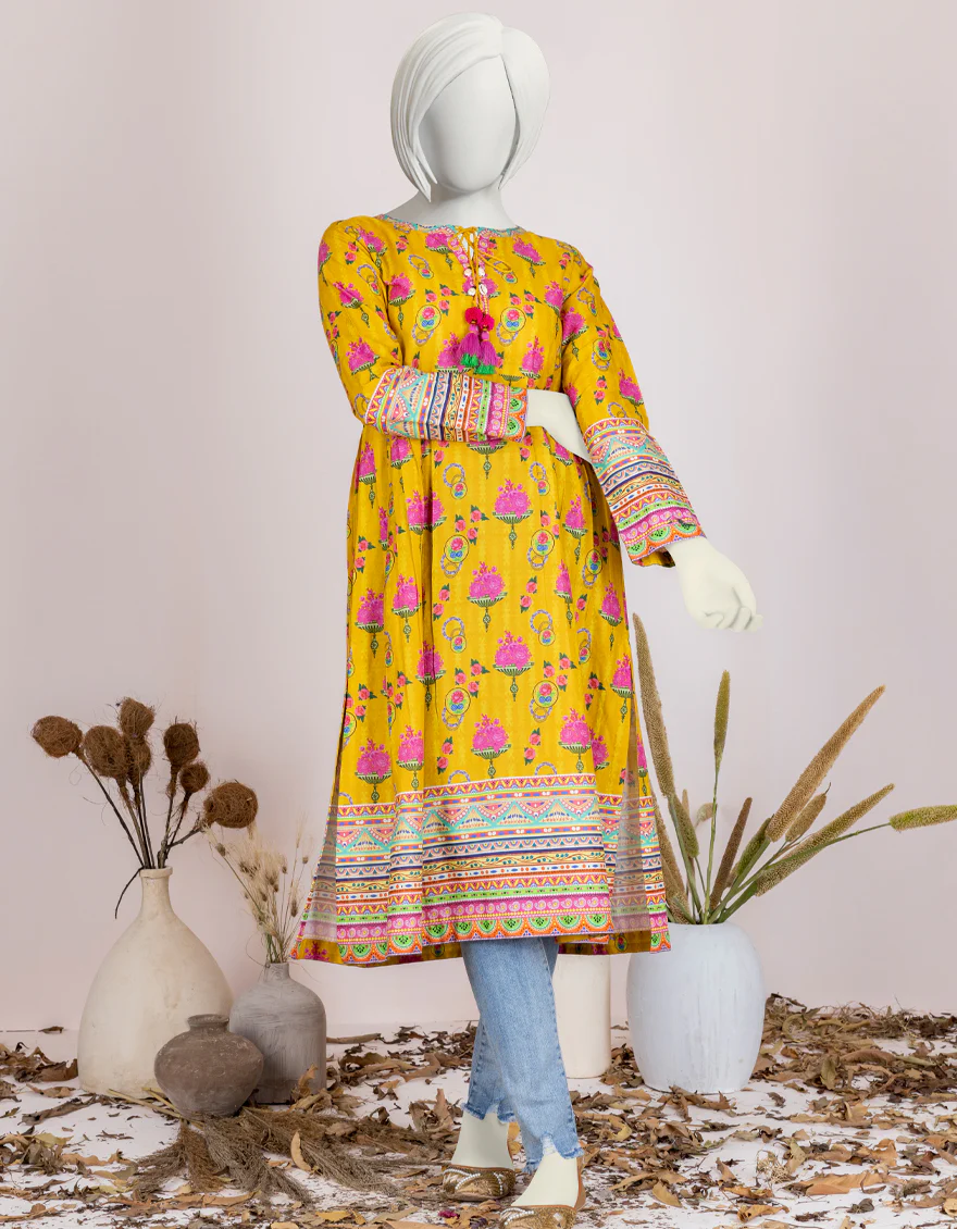 YELLOW CAMBRIC KURTI | JYGK-W-JJTK-US-22-067 FB/DOT(22-5194)