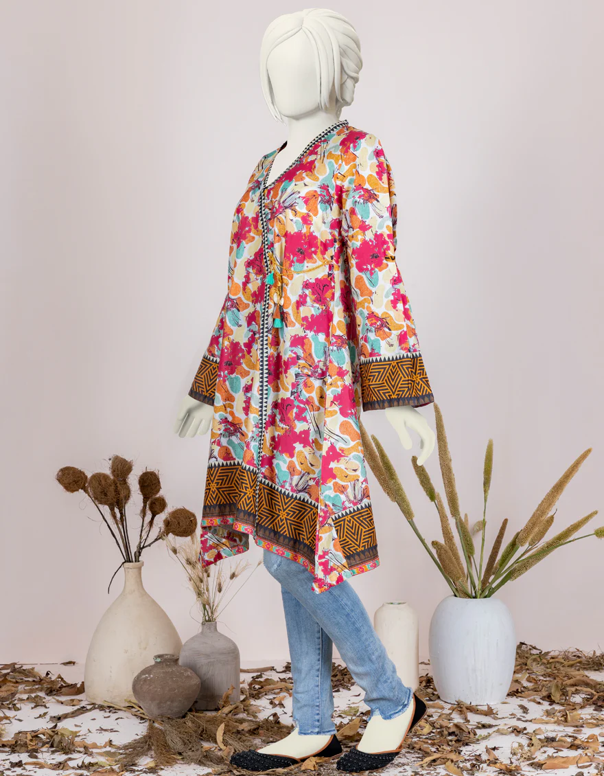 MULTICOLOR CAMBRIC KURTI | JYGK-W-JJTK-US-22-068 FB/SPLASH (22-5195) - Image 4