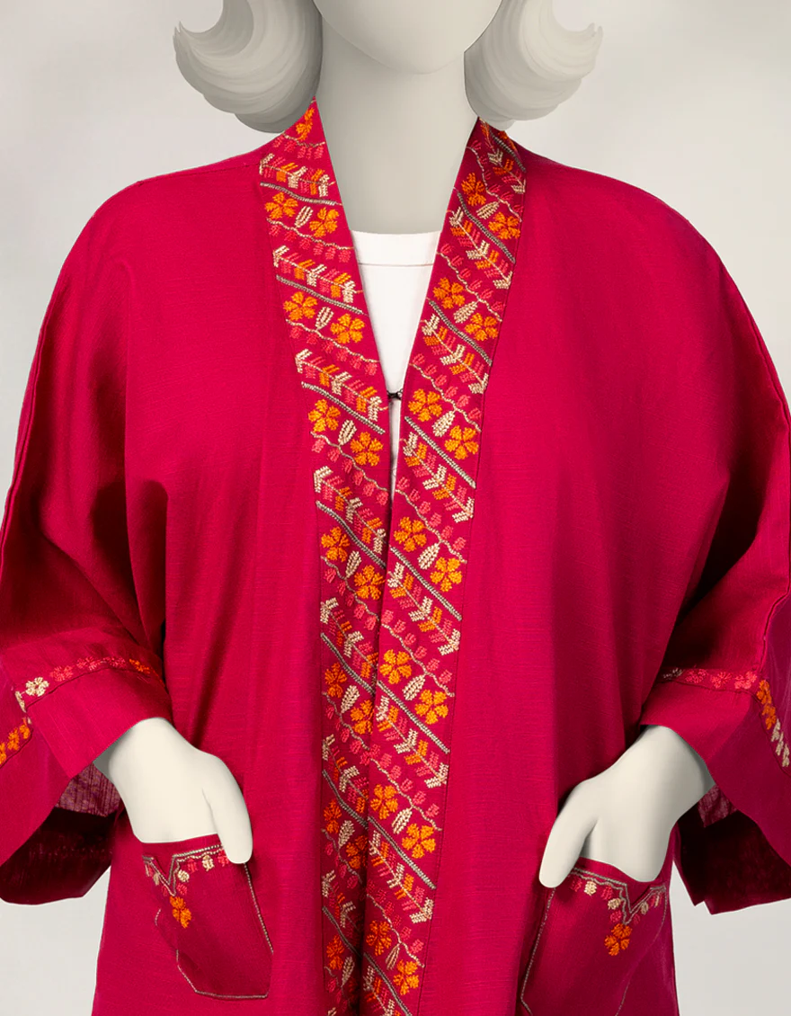 PINK KHADDAR KURTI | JYGK-W-JTS-25-4110 FB/SHAKET-2 - Image 3